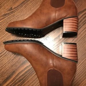 Brand new/never worn vegan leather boots